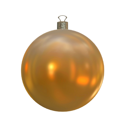 Boule de Noël sur fond transparent